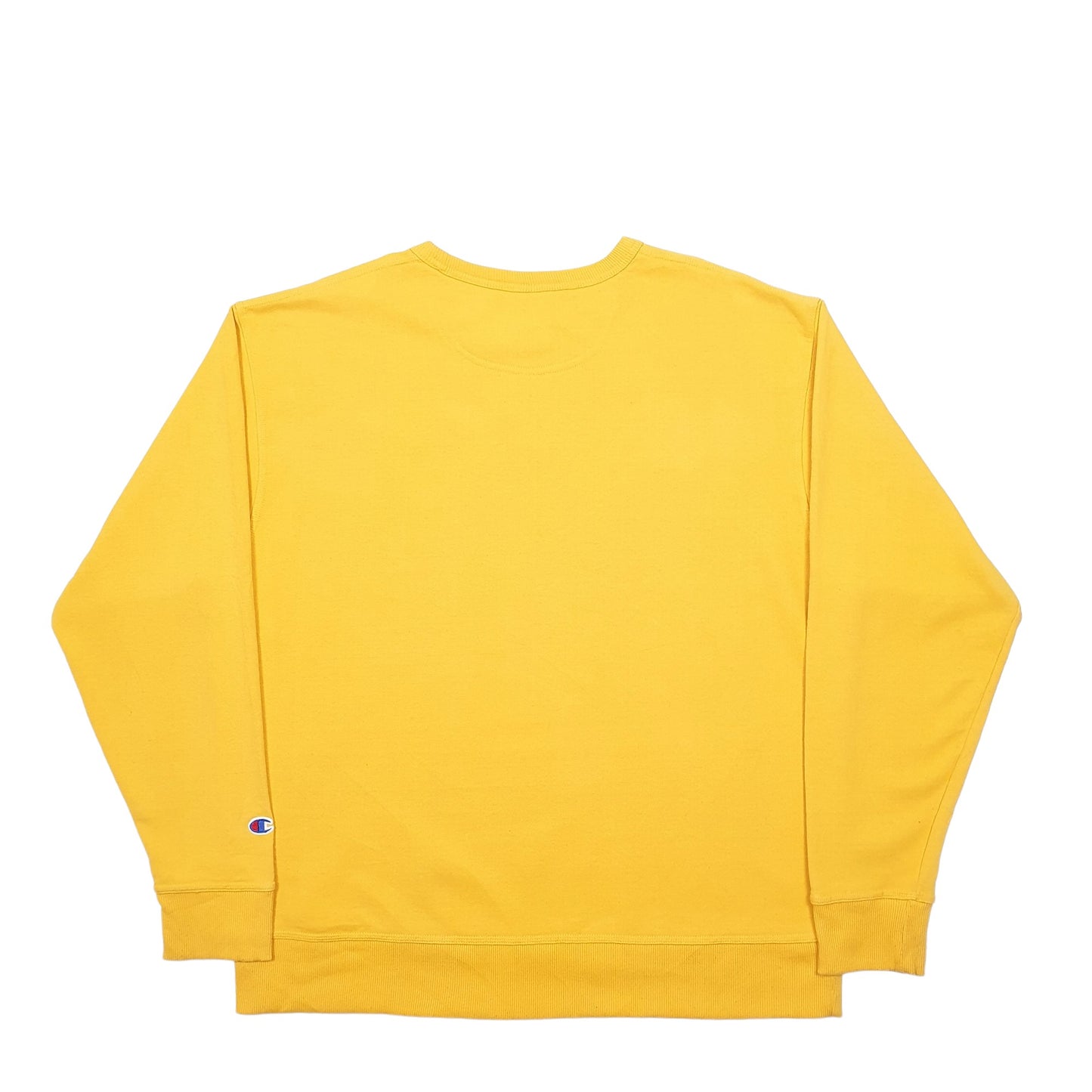 Mens Yellow Champion  Crewneck Jumper