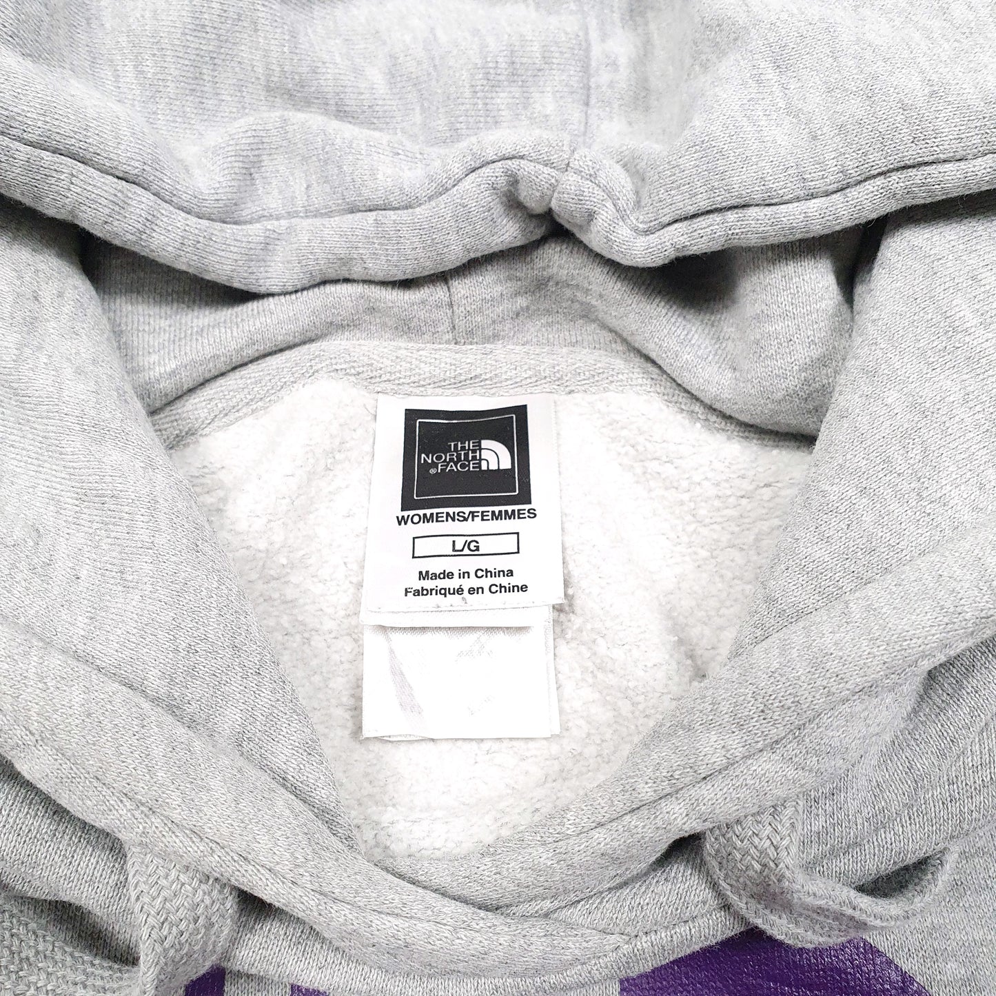 Womens Grey The North Face Spellout Hoodie Jumper