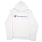 Mens Grey Champion Script Hoodie Jumper