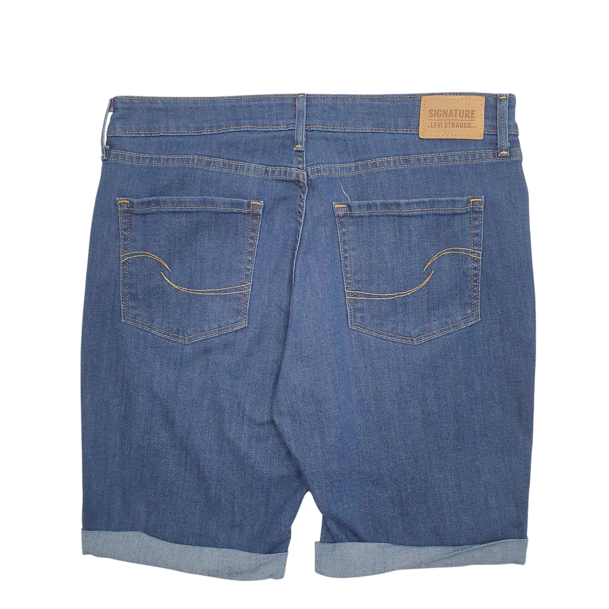 Womens Blue Levis Stretch Fit Denim Shorts