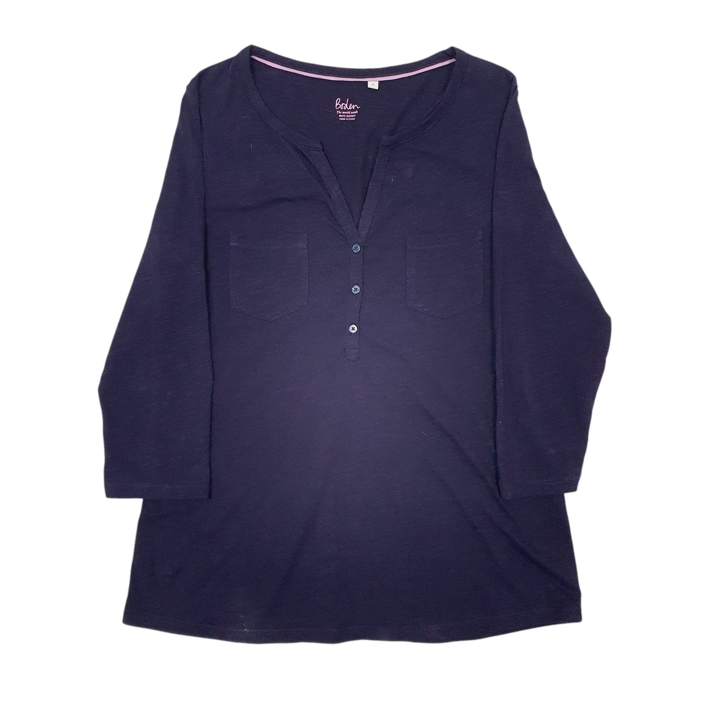 Womens Navy Boden Blouse Long Sleeve T Shirt