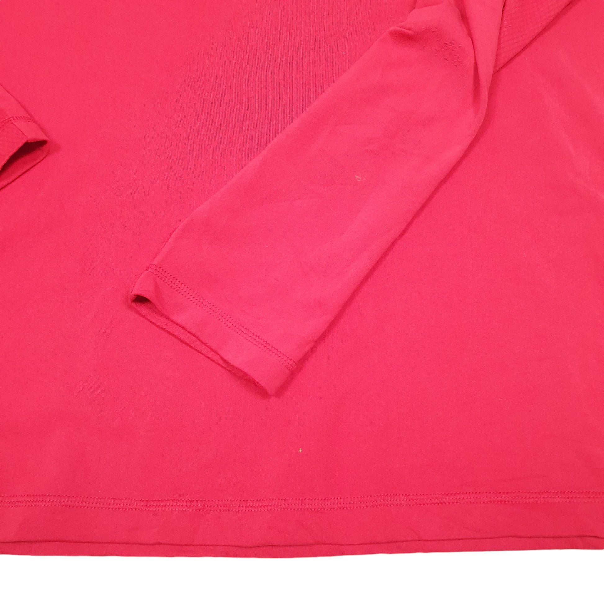 Mens Red Adidas Climalite Workout Gym Golf Experian Active Quarter Zip Jumper