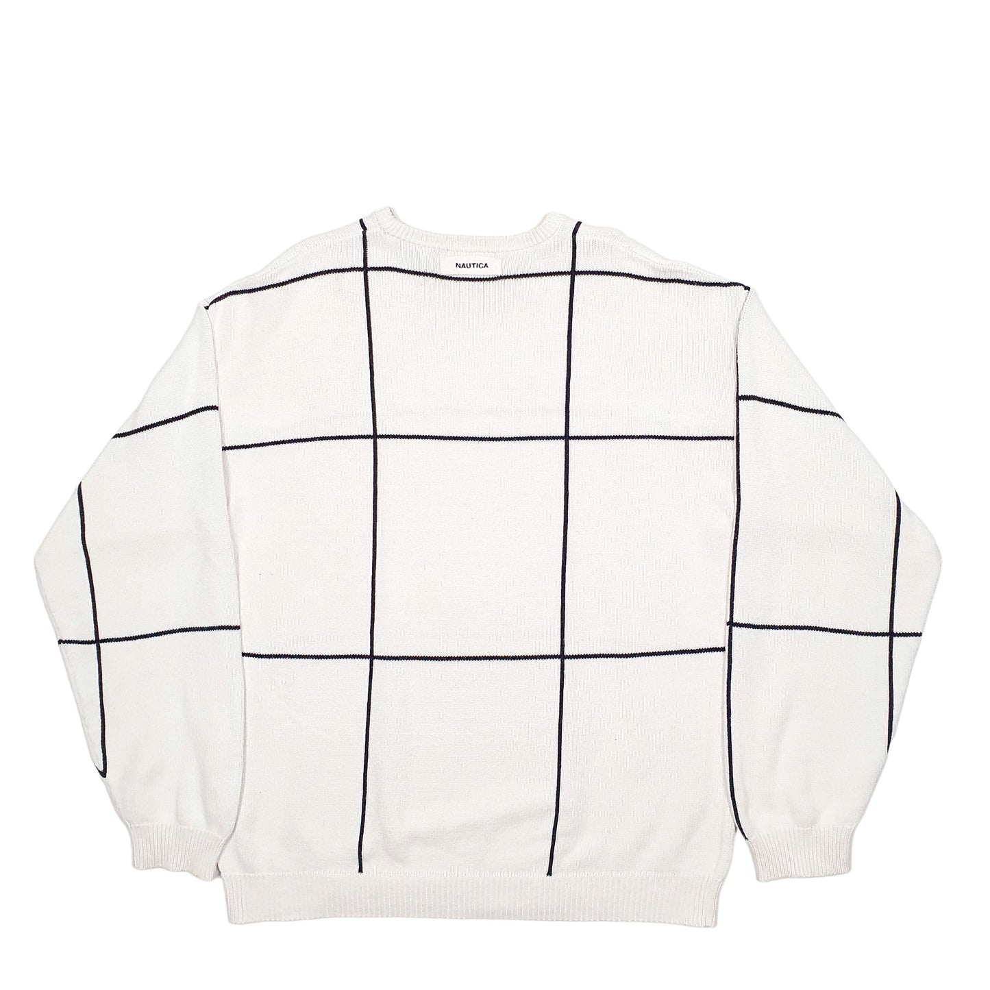 Mens White Nautica Knit Crewneck Jumper