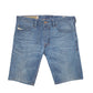 Mens Blue Diesel Slim Jorts Jean Denim Shorts