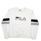 Womens White Fila Spellout Crewneck Jumper