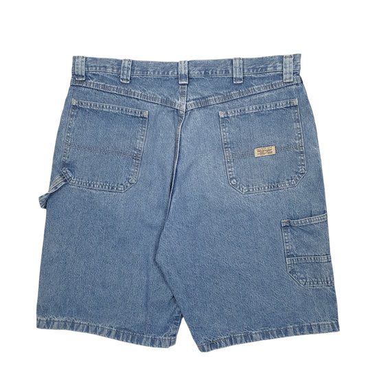 Mens Blue Wrangler Denim Jeans Jorts Carpenter Shorts