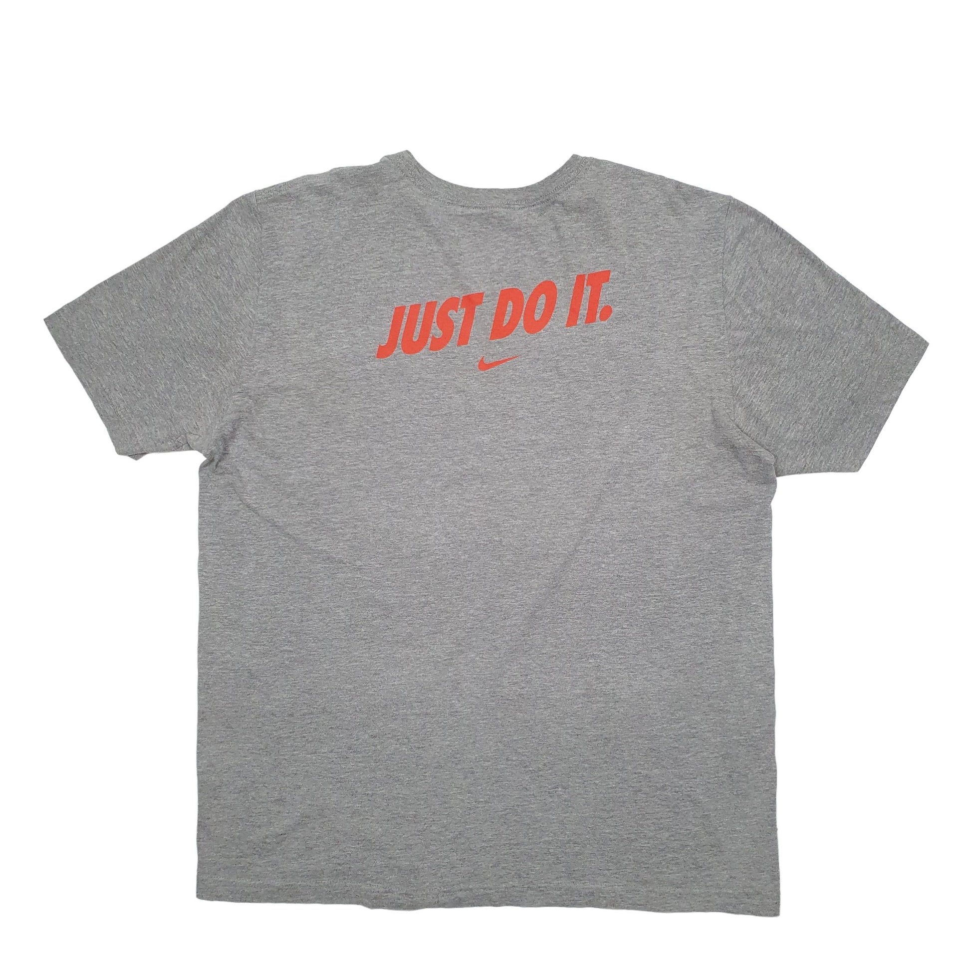 Mens Grey Nike Spellout Basketball Short Sleeve T Shirt