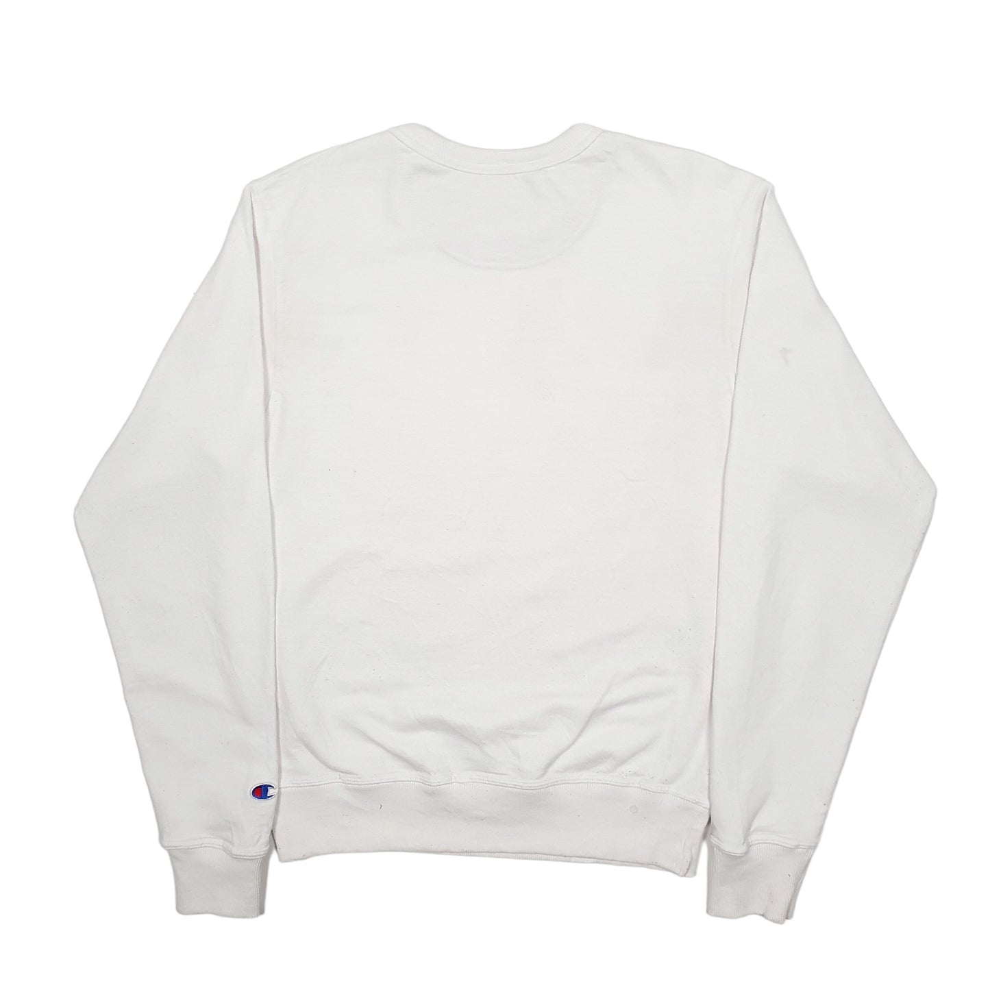 Mens White Champion  Crewneck Jumper