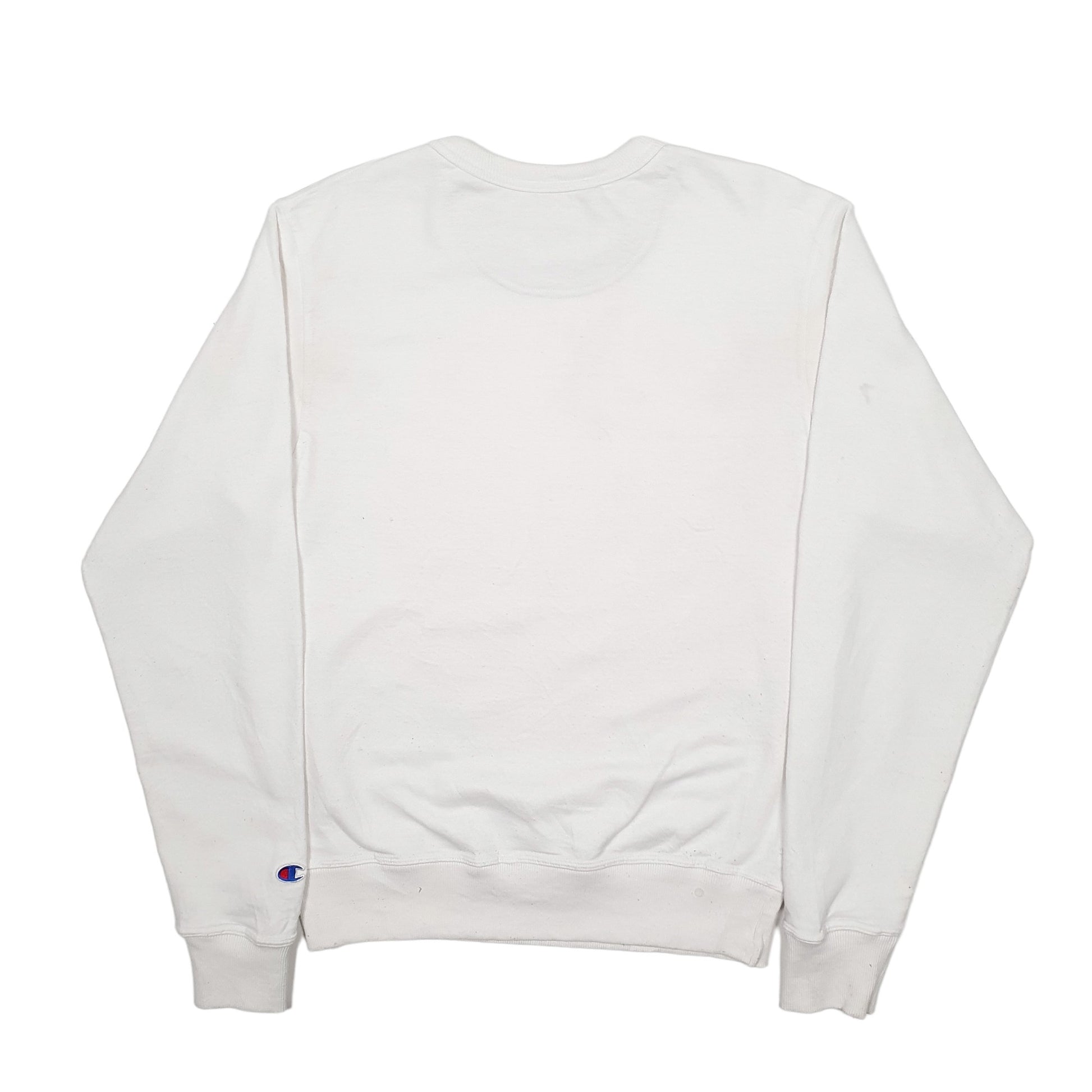 Mens White Champion  Crewneck Jumper