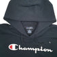 Mens Black Champion Spellout Hoodie Jumper