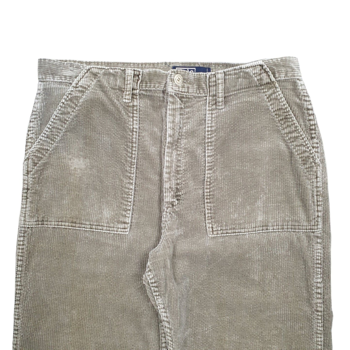 Mens Grey Polo Ralph Lauren Fatigue Corduroy Trousers