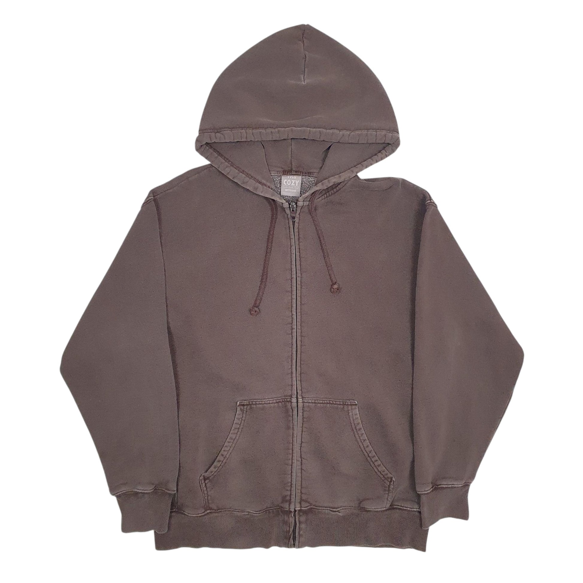 Mens Grey TNA Fleece Full Zip Jumper