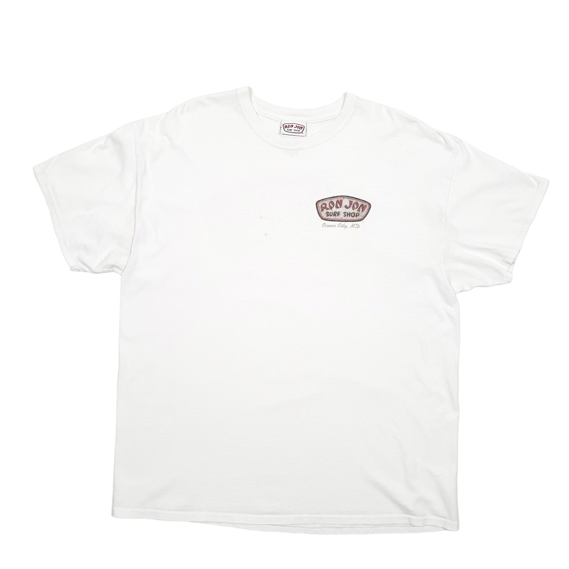 Mens White Ron Jon Surf Shop  Short Sleeve T Shirt