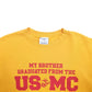 Mens Yellow Champion Second Battalion Army Spellout Crewneck Jumper