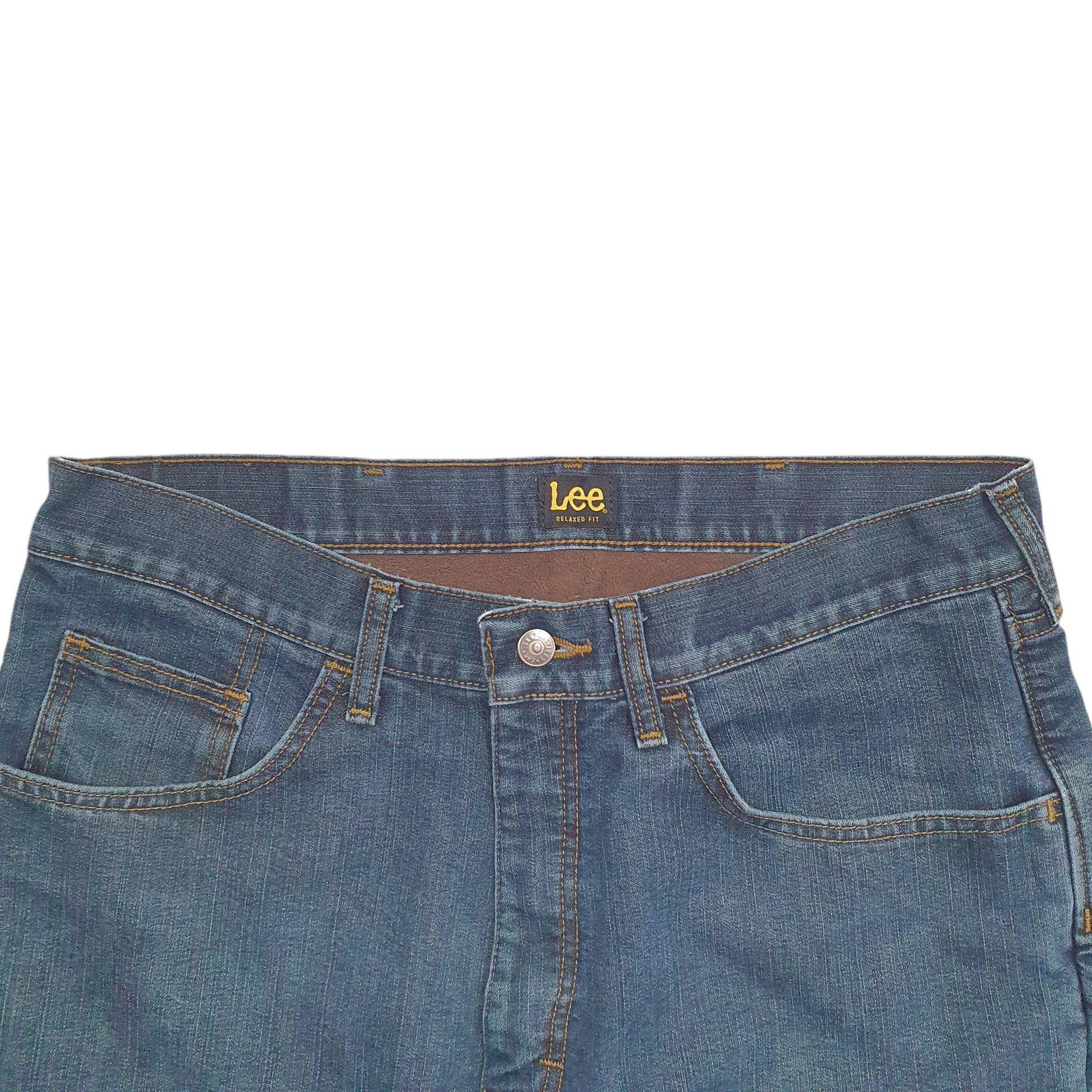 Mens Blue Lee Lined Thermal Relaxed JeansW34 L34