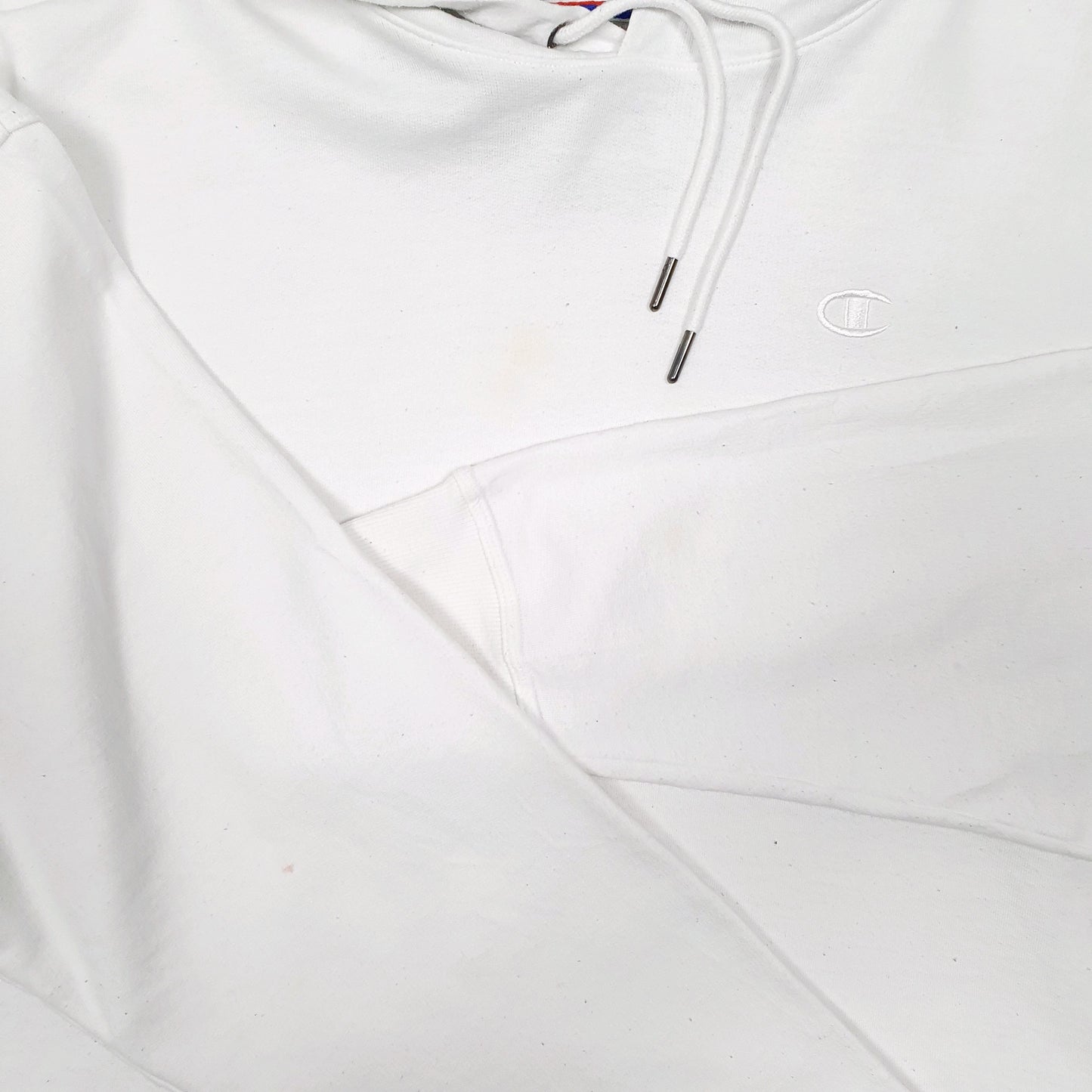 Mens White Champion  Hoodie Jumper