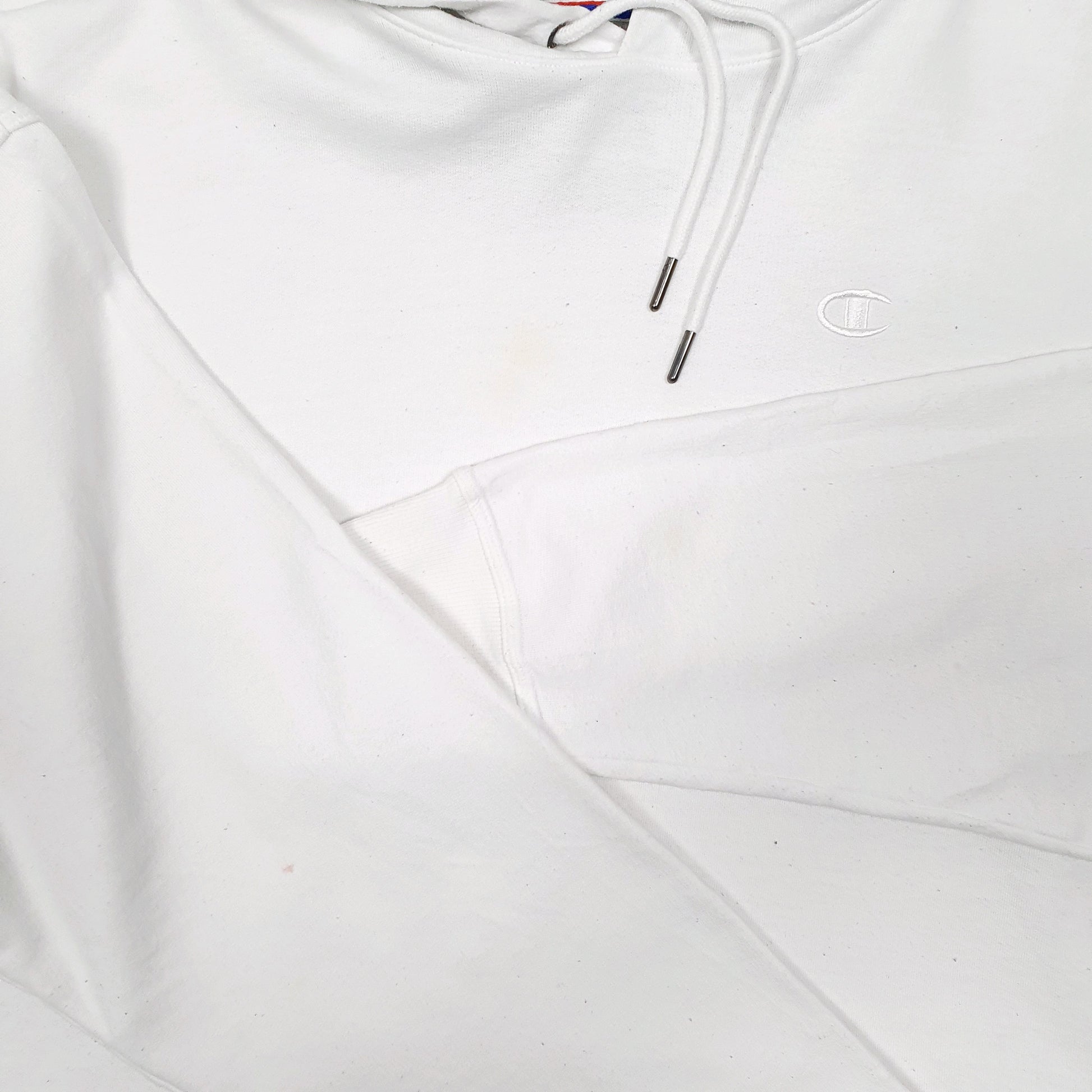Mens White Champion  Hoodie Jumper