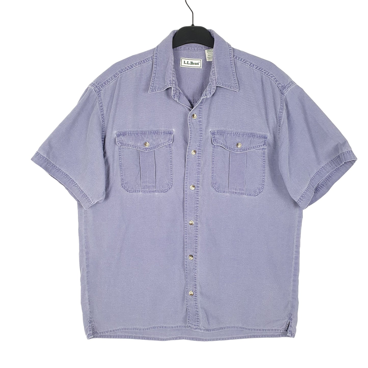 Mens Blue L.L.Bean  Short Sleeve Shirt