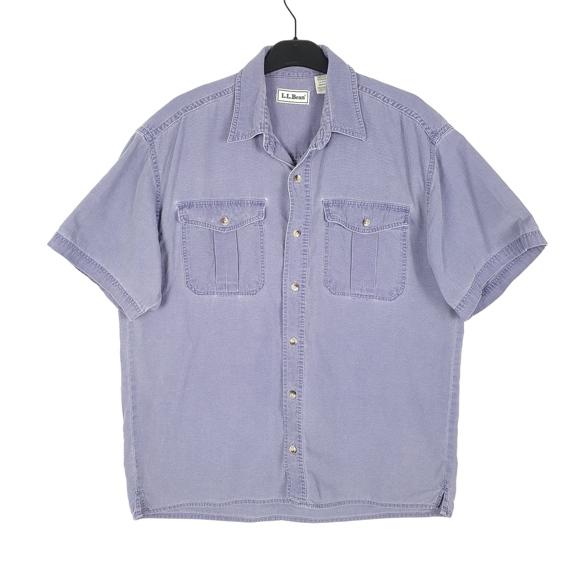 Mens Blue L.L.Bean  Short Sleeve Shirt