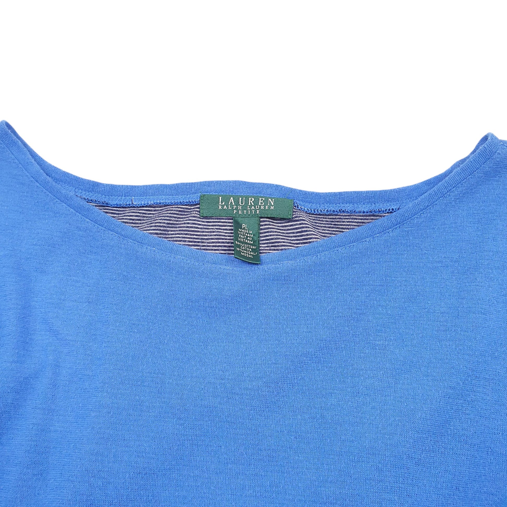 Womens Blue Lauren Ralph Lauren Petite Tee Long Sleeve T Shirt