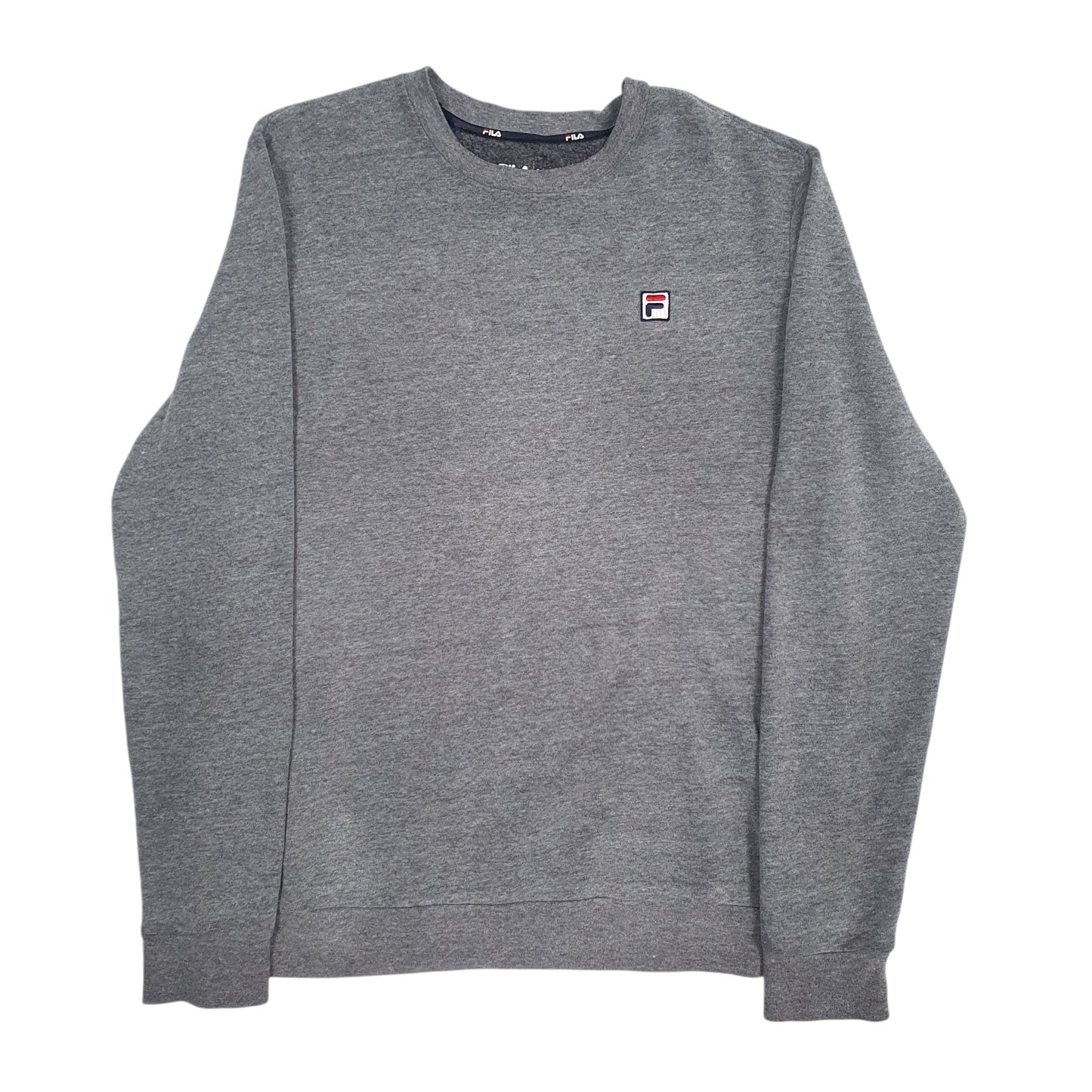 Mens Grey Fila  Crewneck Jumper