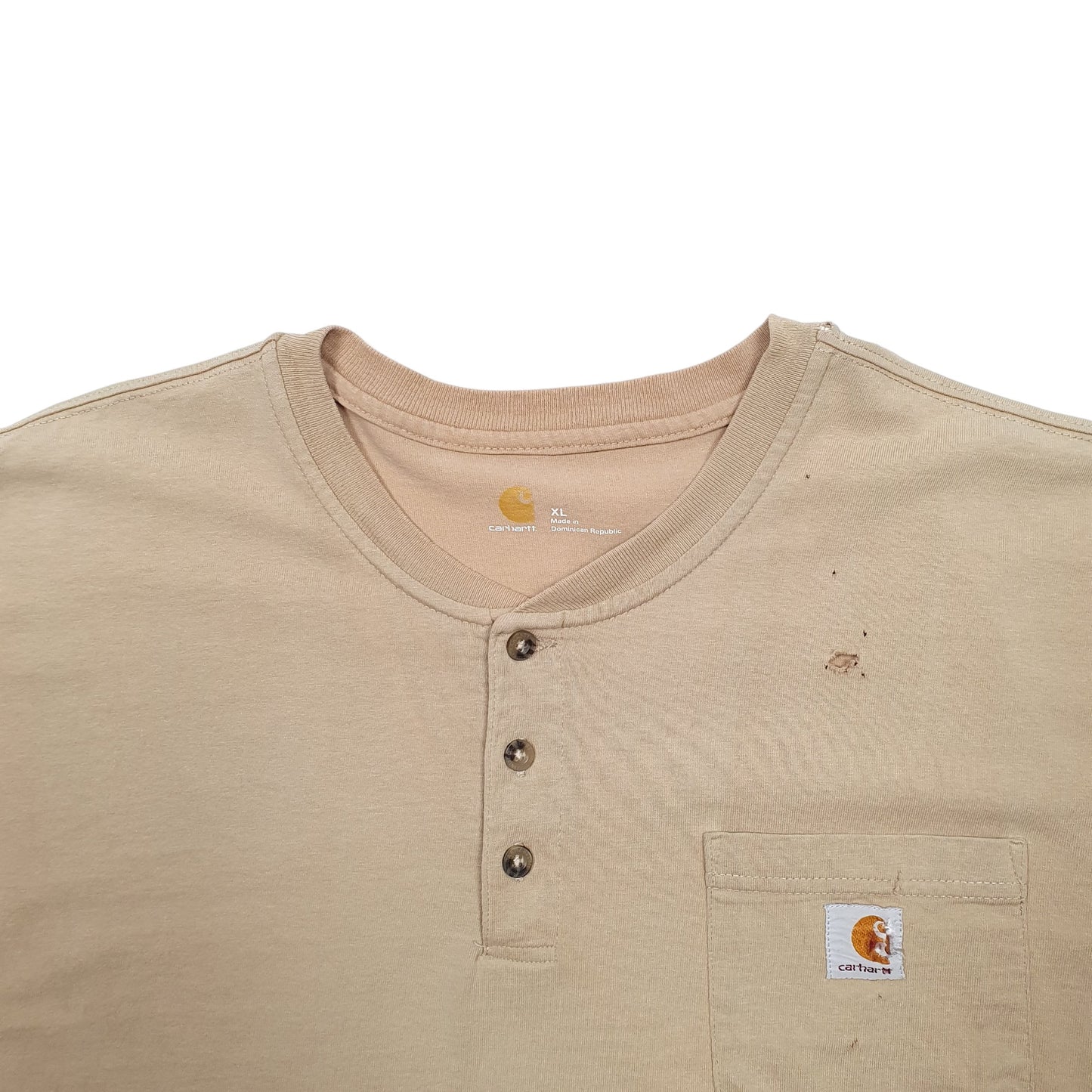 Mens Beige Carhartt  Short Sleeve T Shirt