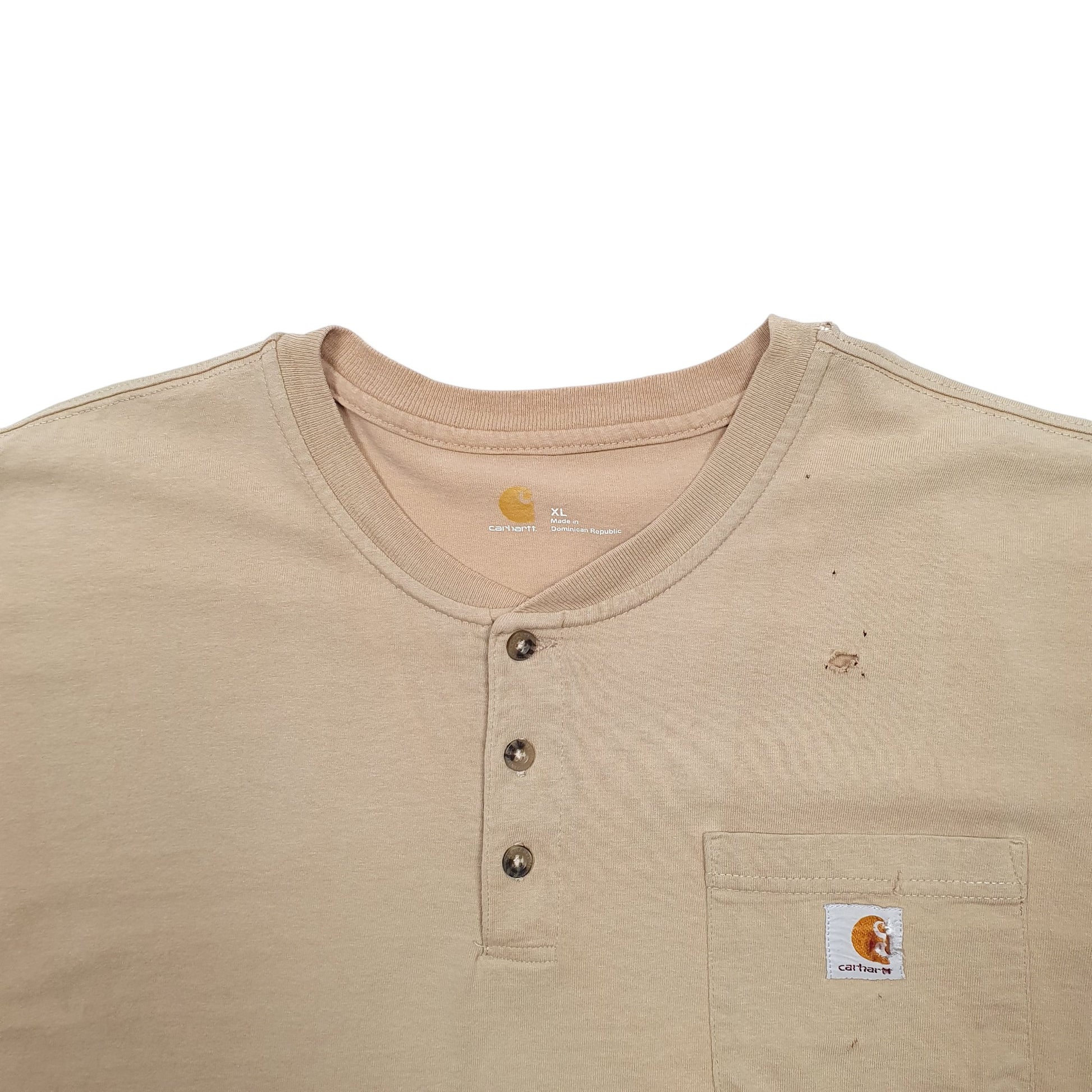 Mens Beige Carhartt  Short Sleeve T Shirt