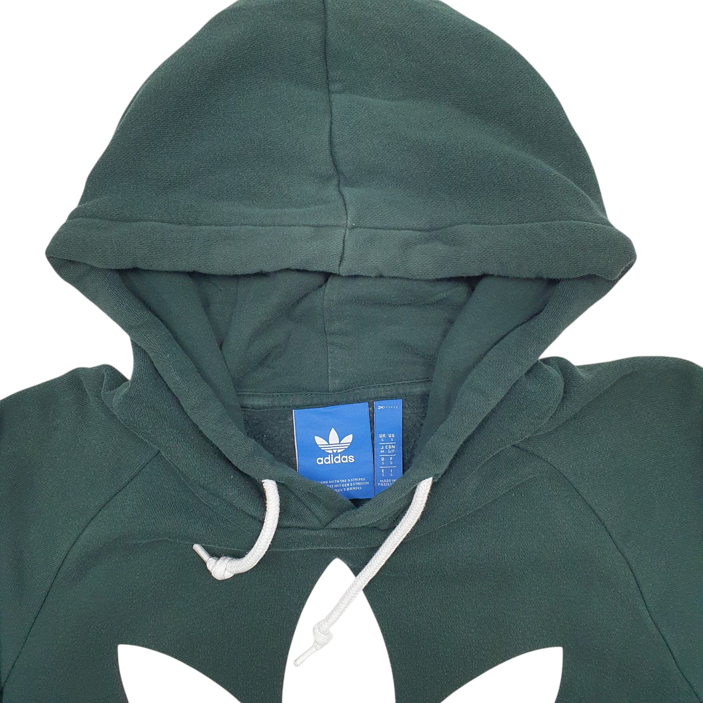 Mens Green Adidas Spellout Hoodie Jumper
