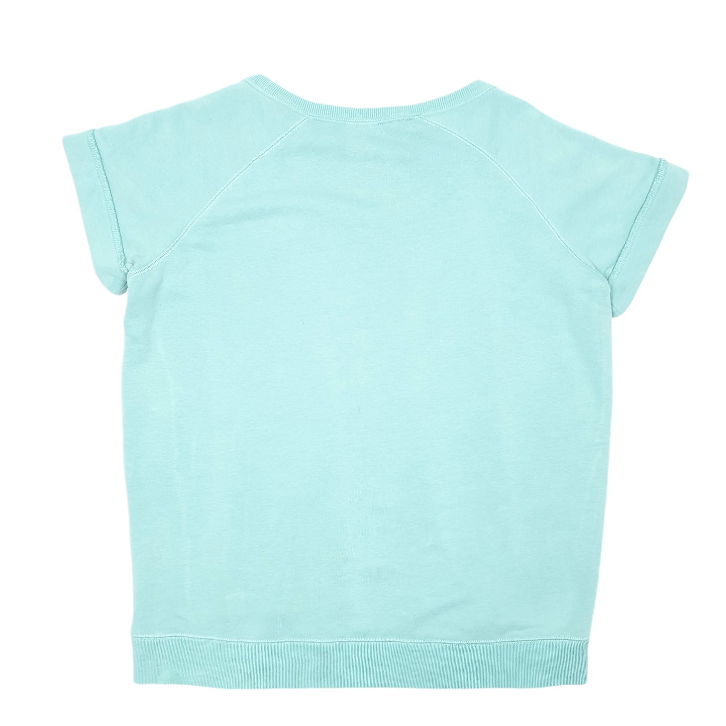 Womens Green Nike Short Sleeve Sweat Swoosh Spellout Jogging Crewneck Jumper