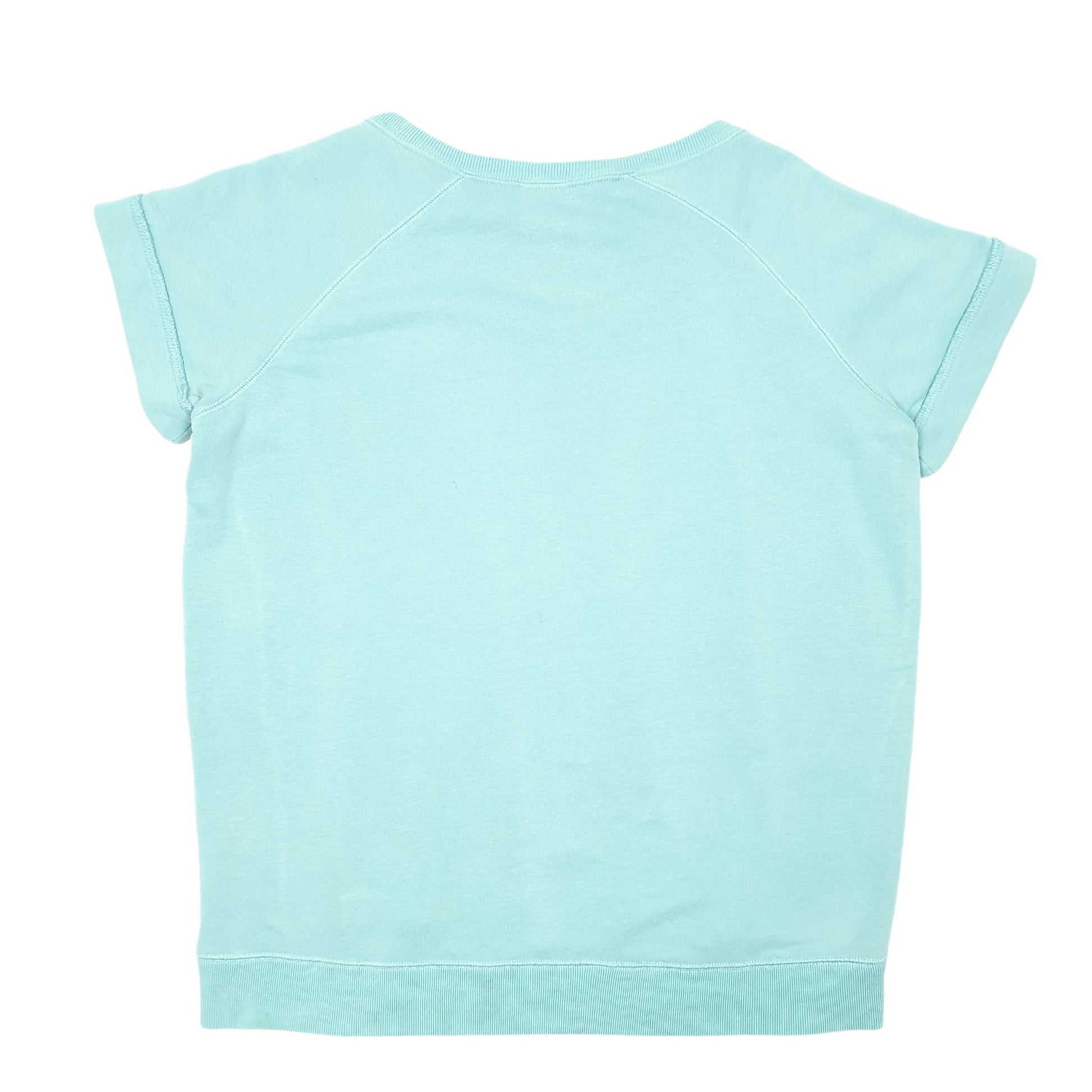 Womens Green Nike Short Sleeve Sweat Swoosh Spellout Jogging Crewneck Jumper