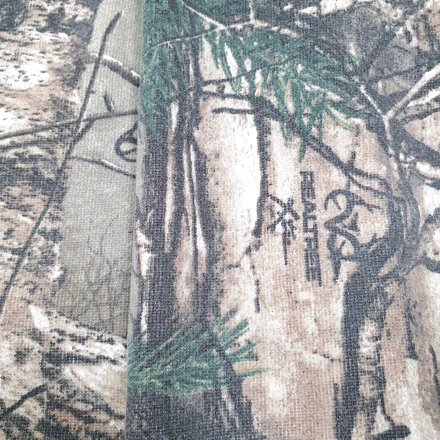 Womens Khaki Carhartt Workwear Hoodie Real Tree Woodland Camouflage Spellout Full Zip Jumper