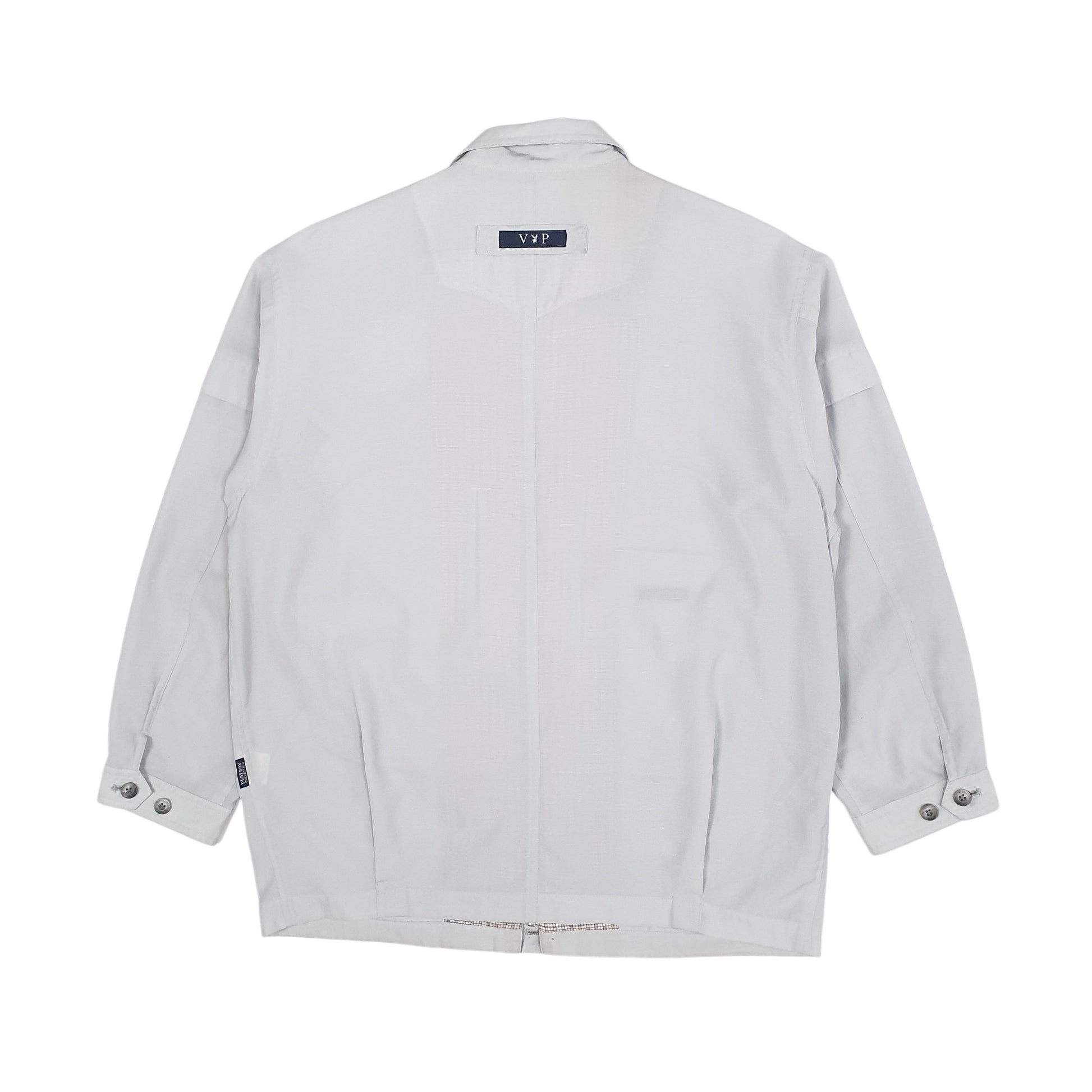 Mens Grey Playboy Collection Lightweight Bomber Windbreaker  Coat