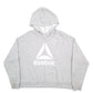 Womens Grey Reebok Spellout Hoodie Jumper