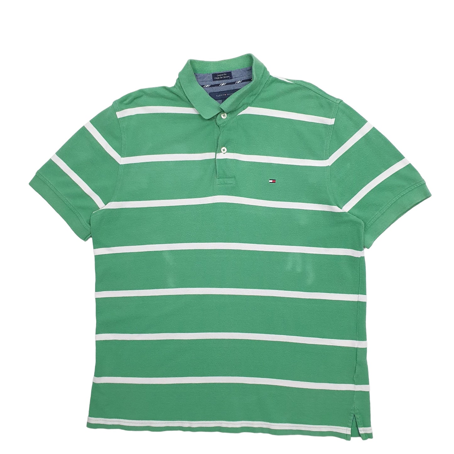 Mens Green Tommy Hilfiger  Short Sleeve Polo Shirt