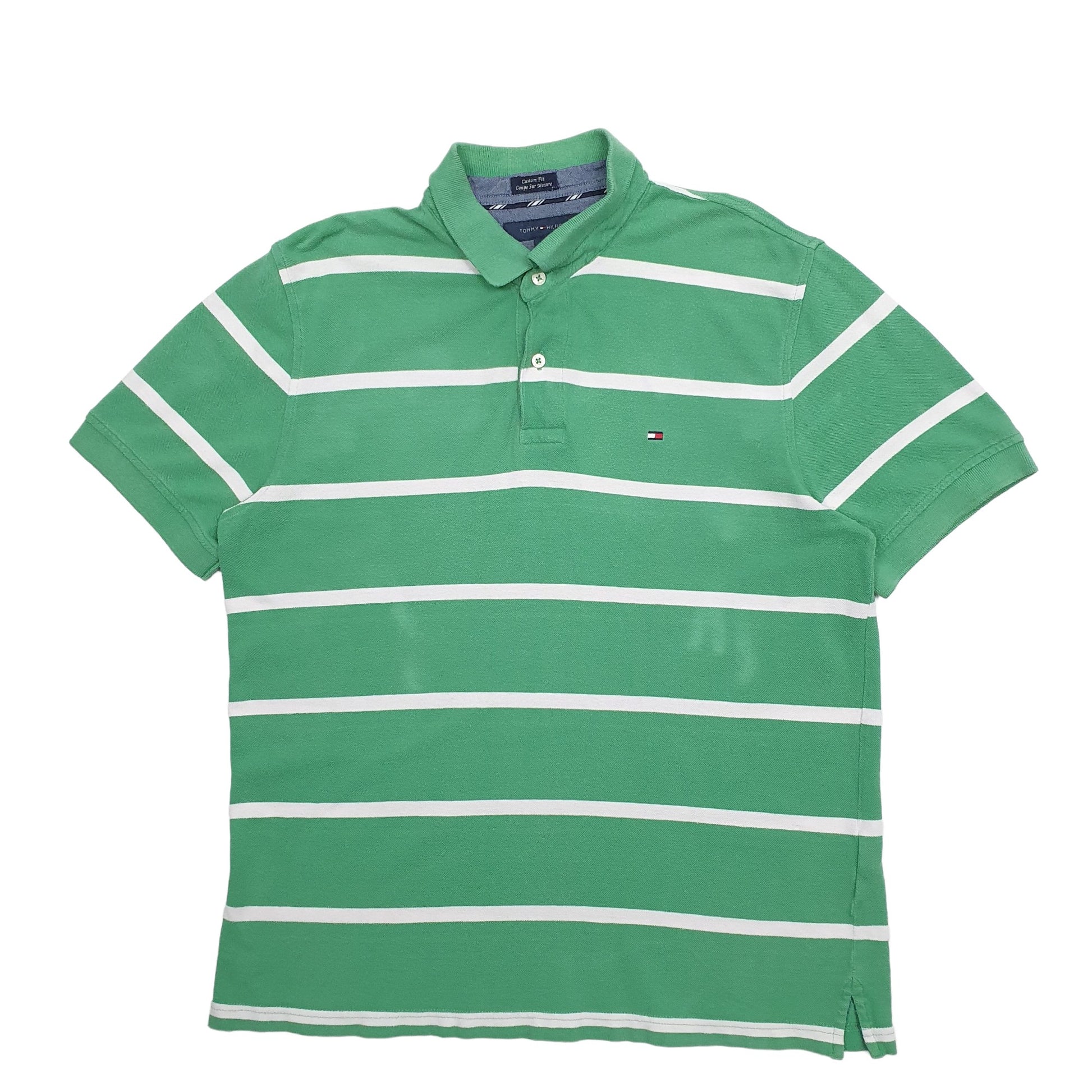 Mens Green Tommy Hilfiger  Short Sleeve Polo Shirt