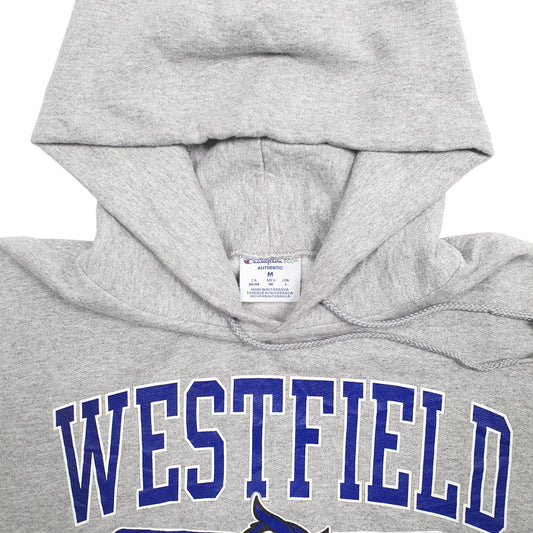 Mens Grey Champion Westfield State Spellout Hoodie Jumper
