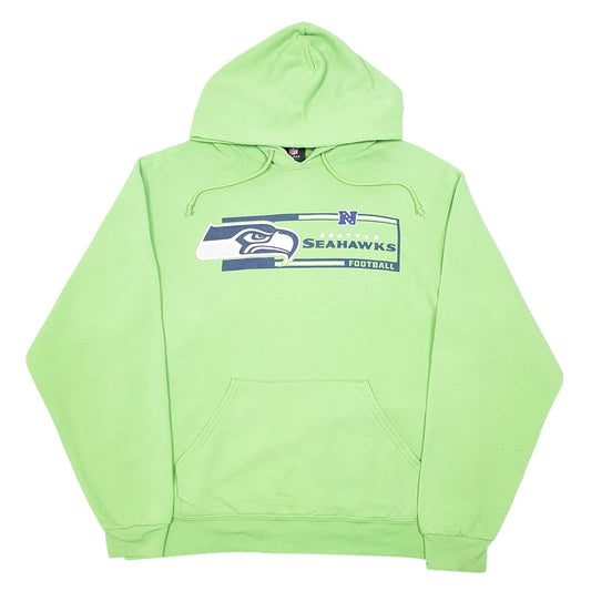 Mens Green NFL Seattle Seahawks Football Spellout USA Hoodie Jumper