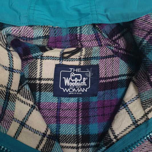 Womens Blue Woolrich Made in USA Vinatge 70s 80s Full Zip Coat