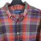 Mens Purple Ralph Lauren Golf Plaid Oxford Heavy Shacket Long Sleeve Shirt