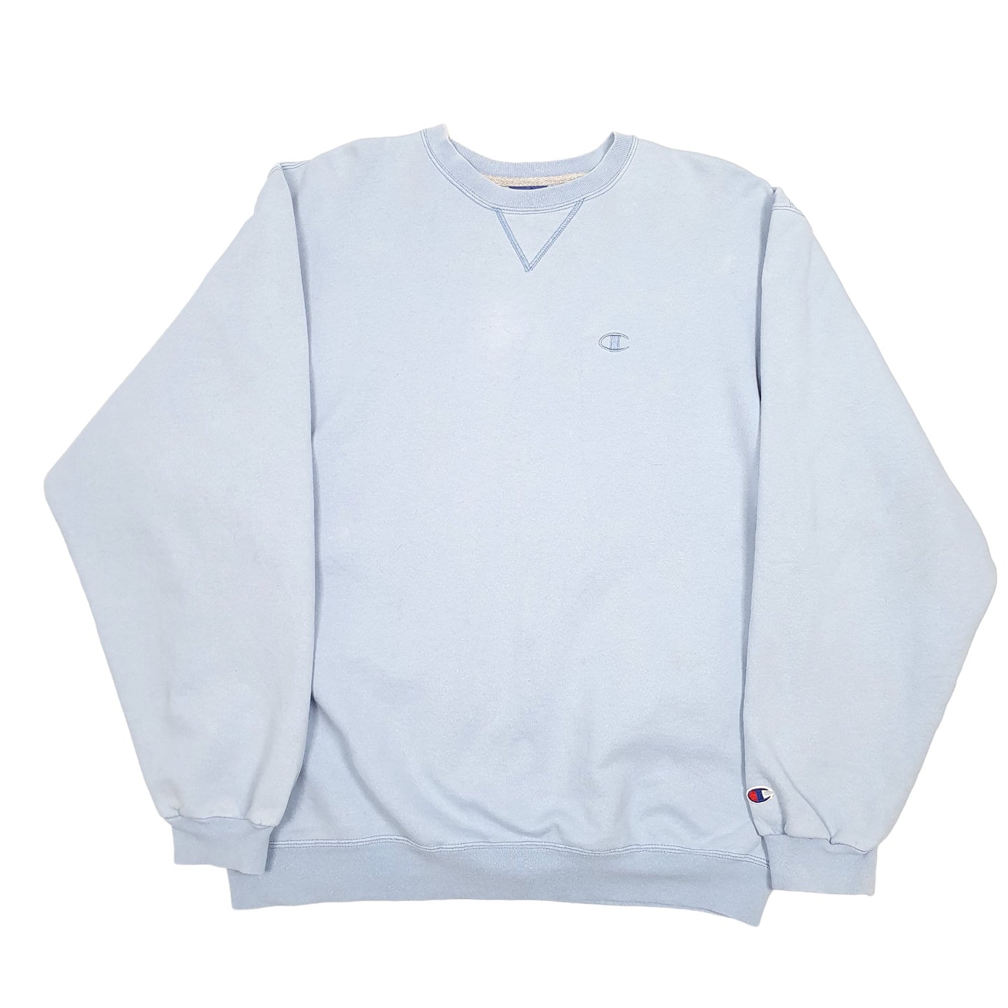 Mens Blue Champion Vintage 2000s Crewneck Jumper