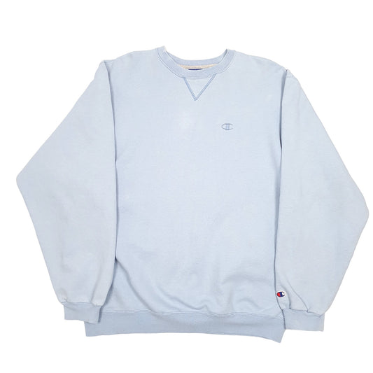 Mens Blue Champion Vintage 2000s Crewneck Jumper