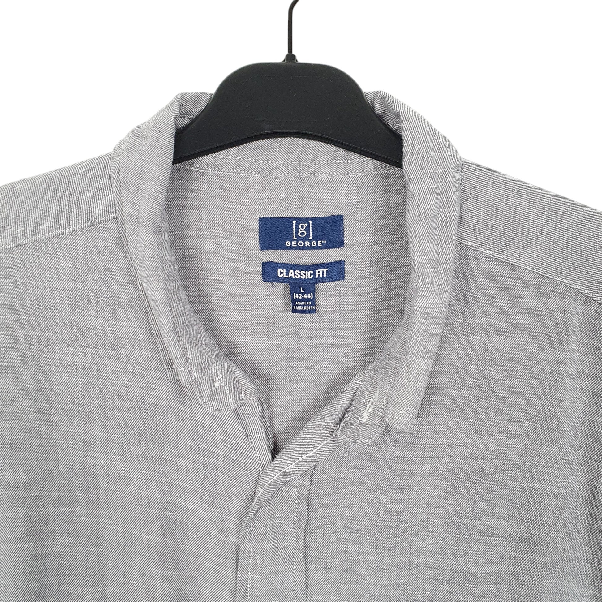 Mens Grey George  Short Sleeve Shirt