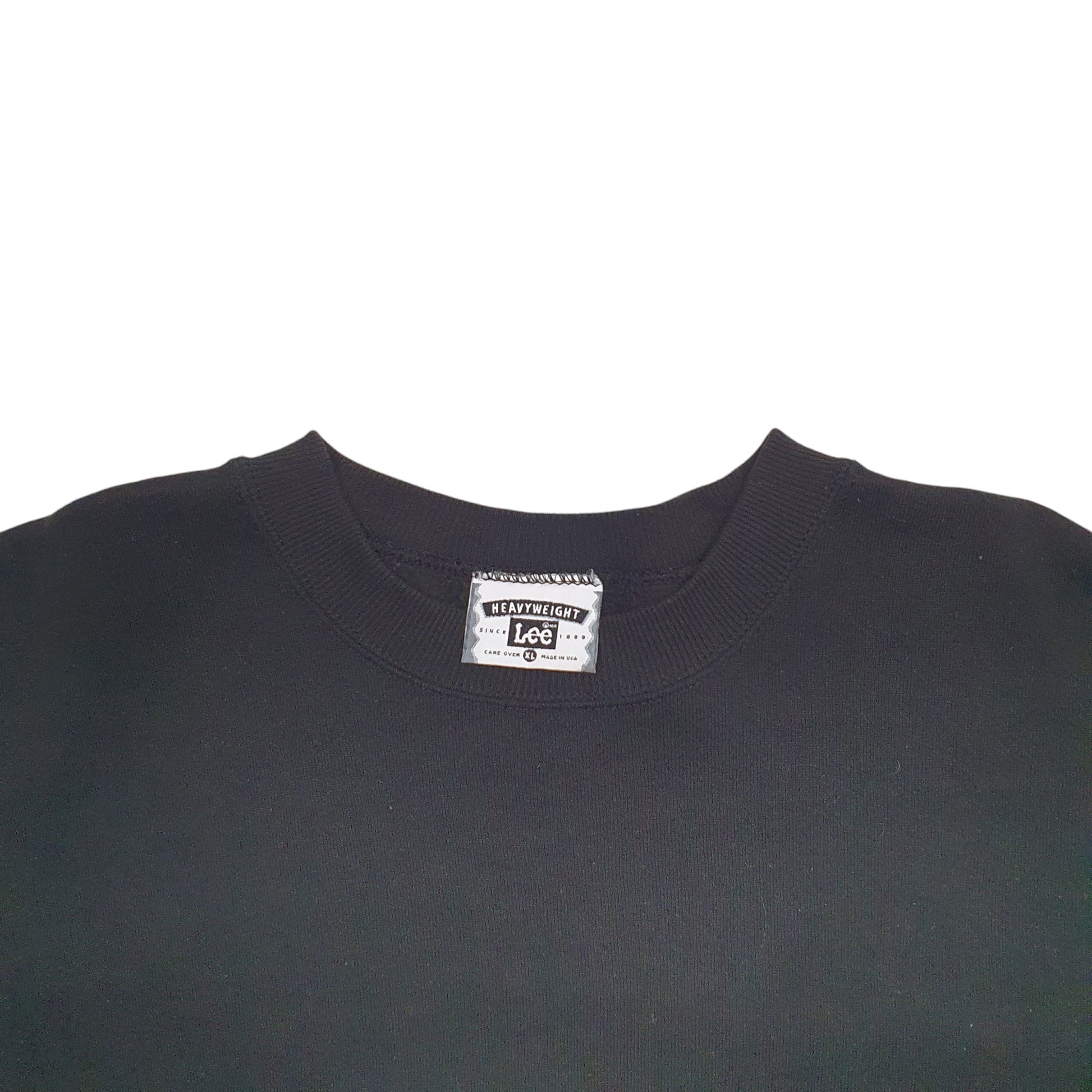 Mens Black Lee  Crewneck Jumper
