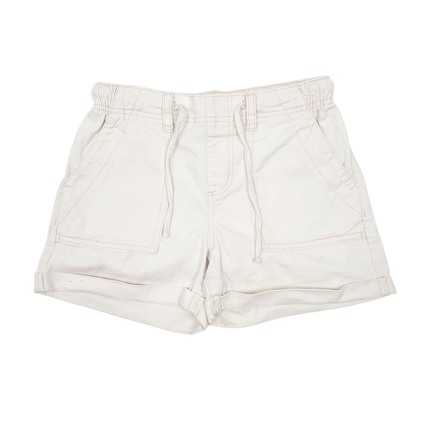 Womens White Destination  Denim Shorts