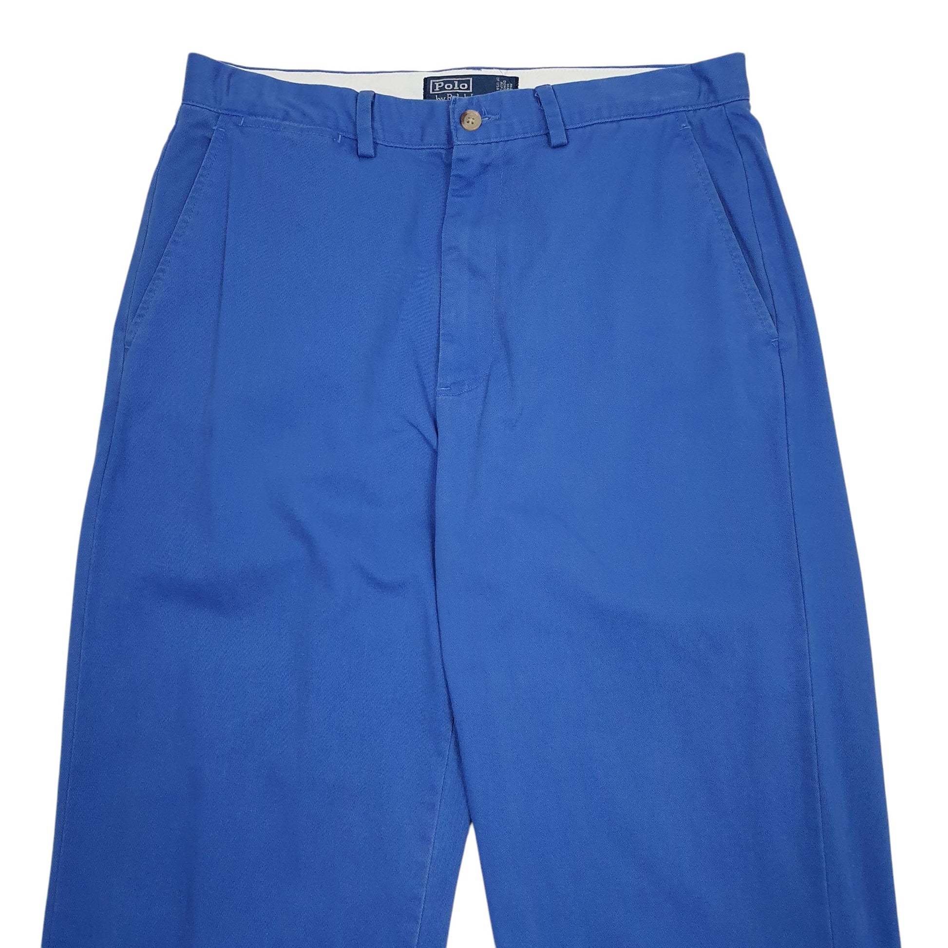 Mens Blue Polo Ralph Lauren Vintage 90s/00s Chino Trousers