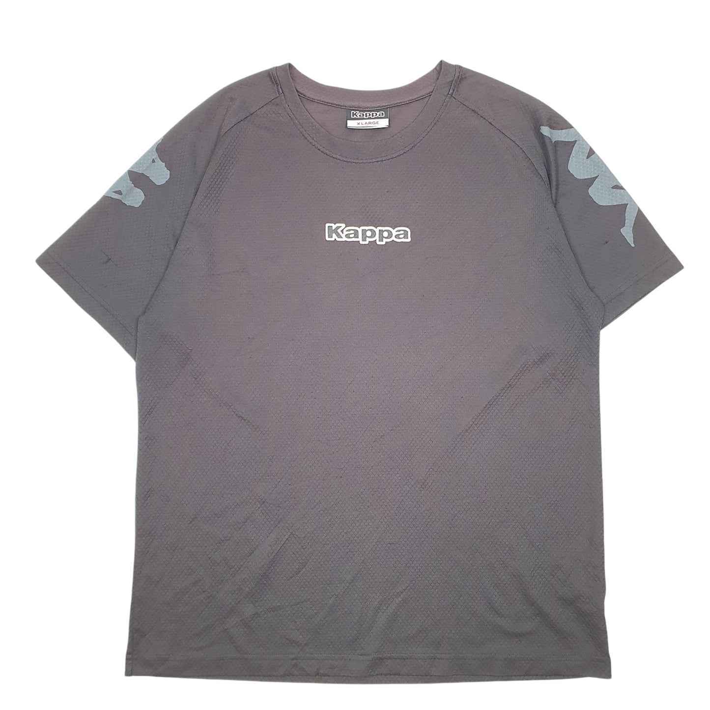 Mens Black Kappa Active Workout Gym Short Sleeve T Shirt