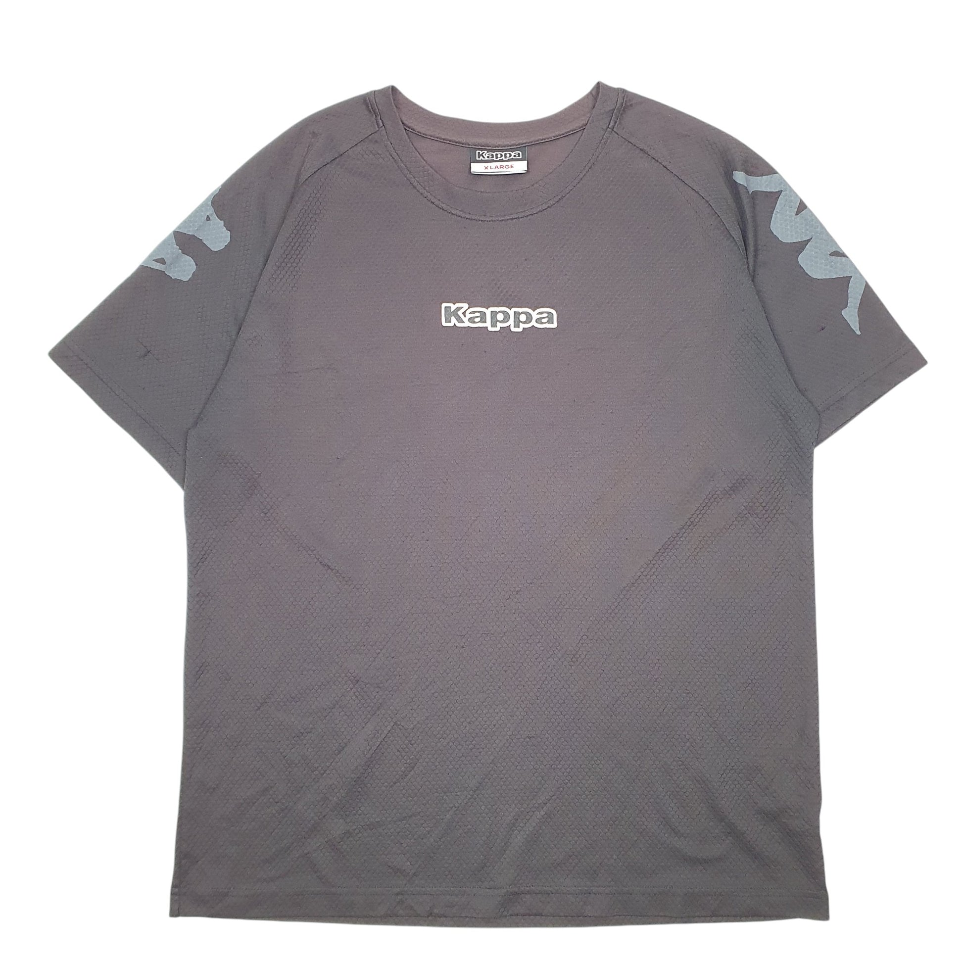 Mens Black Kappa Active Workout Gym Short Sleeve T Shirt