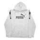 Mens Grey Puma Spellout Hoodie Jumper