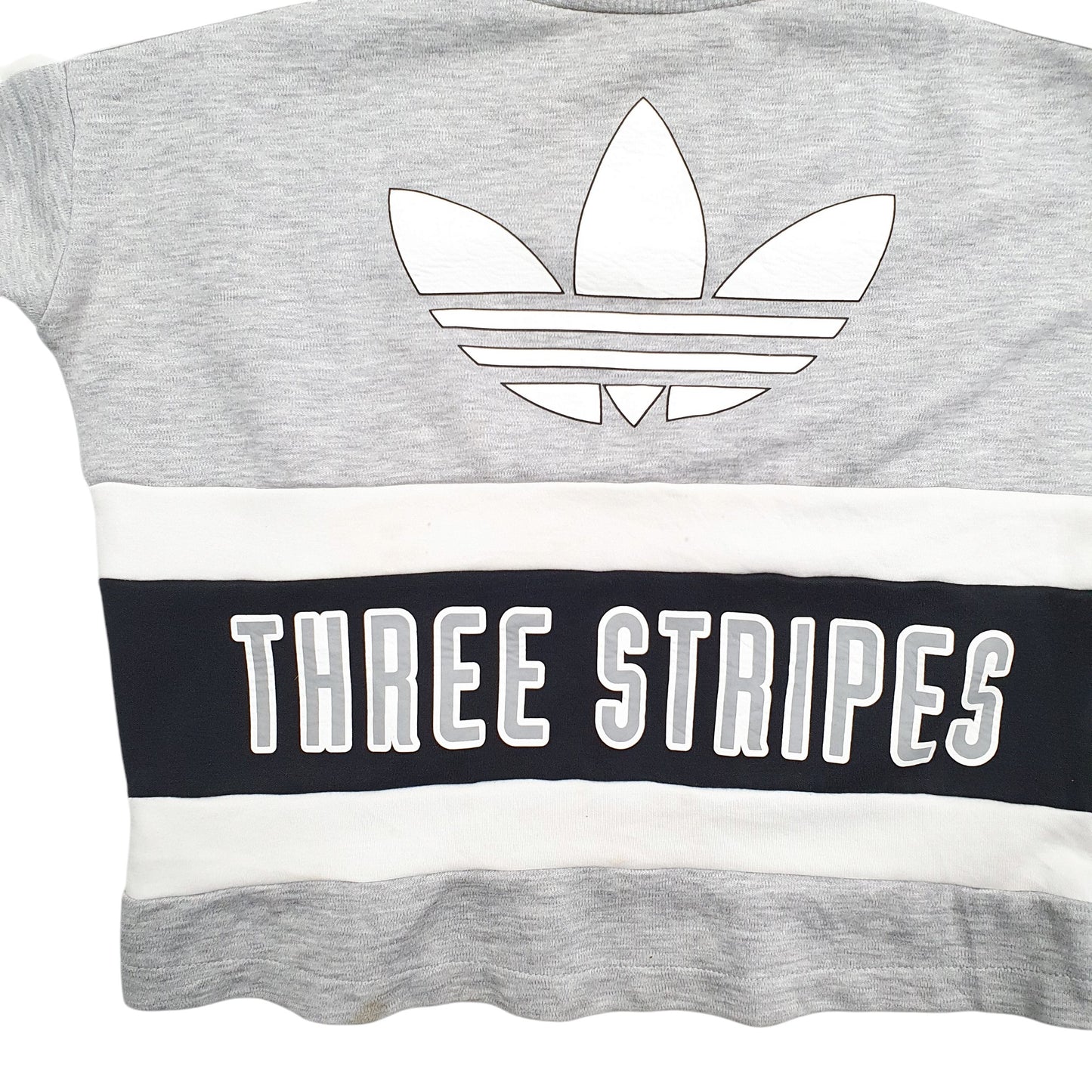 Womens Grey Adidas Spellout Crewneck Jumper