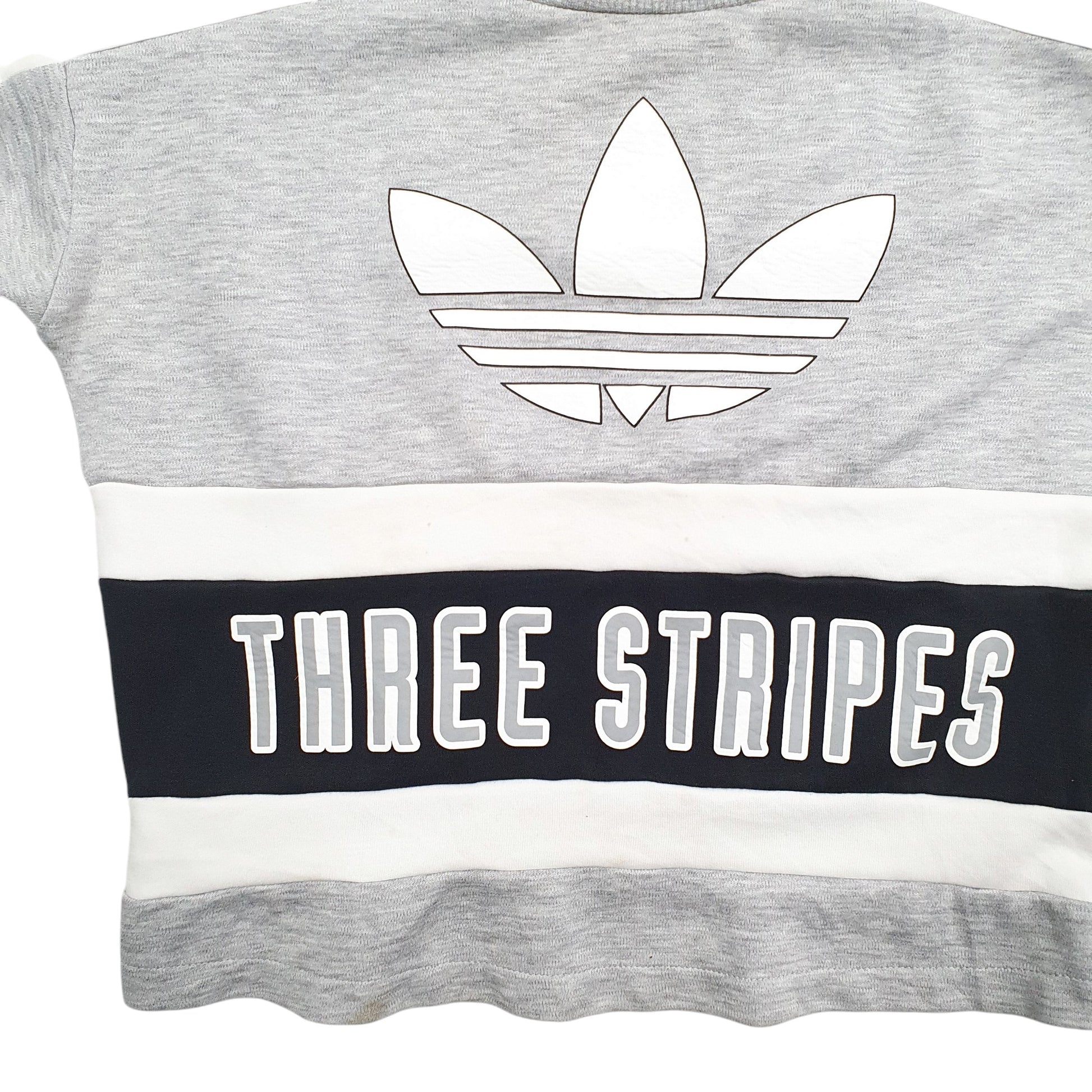 Womens Grey Adidas Spellout Crewneck Jumper